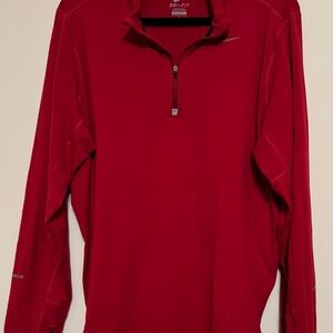 Nike Red Dri-FIT Quarter Zip Top
